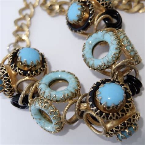 vintage dior turquoise necklace|Vintage Dior Necklace .